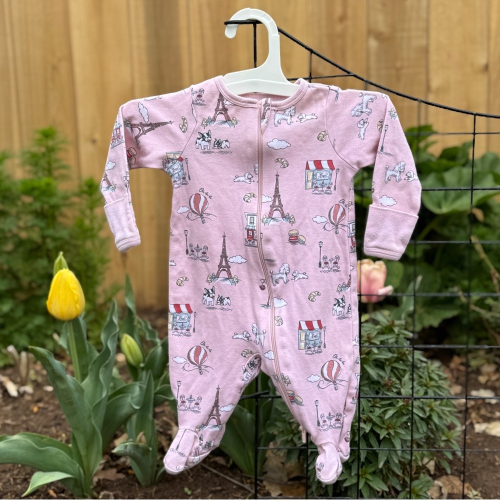 NWOT Wonder Nation Pink Kids One Piece with Paris Print